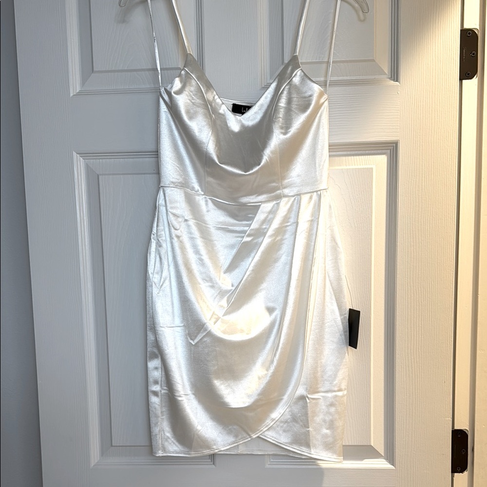 NWT Lulus silk white mini dress